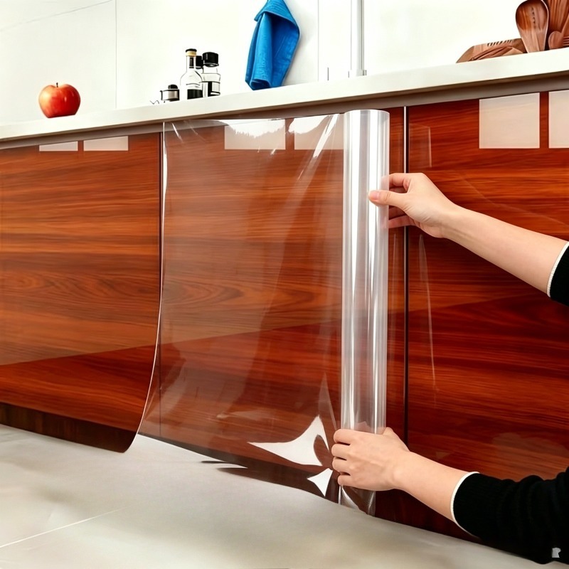 TEMU 2 Rolls Of Electrostatically Adsorbent Protective Film, Removable, Suitable For Cabinet And Wall Coverings | Washable Wallpaper, Perfectly Fits