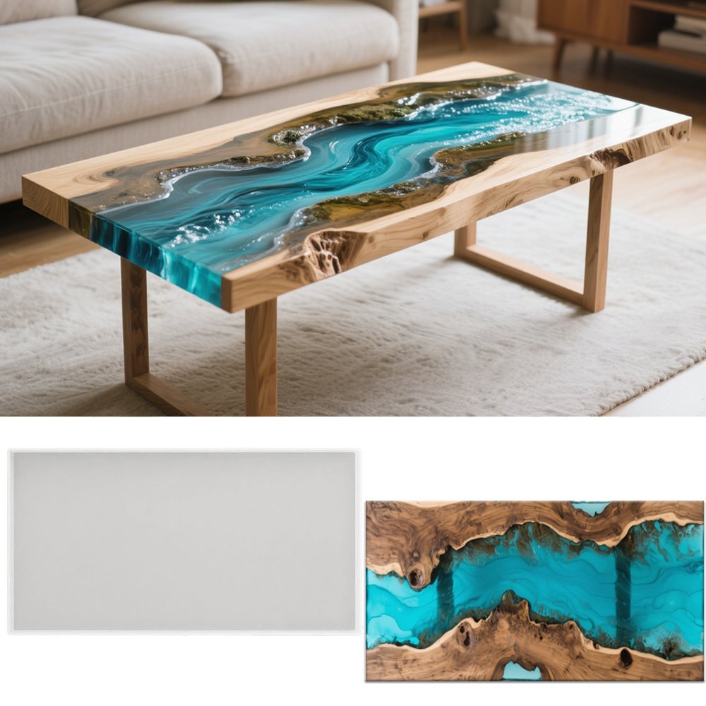 E-shop Große Tisch Epoxidharzform | 23 x 11,8 Zoll für Tiefguss, Wiederverwendbar