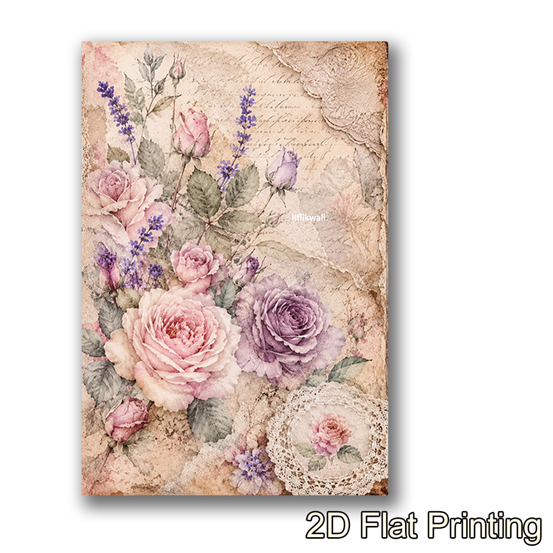 TEMU Romantic Rose Hardcover Notebook, 96 Vintage Floral Pages For Journaling, Planning, Creative Writing, Scrapbooking, Keepsakes, And Gifts