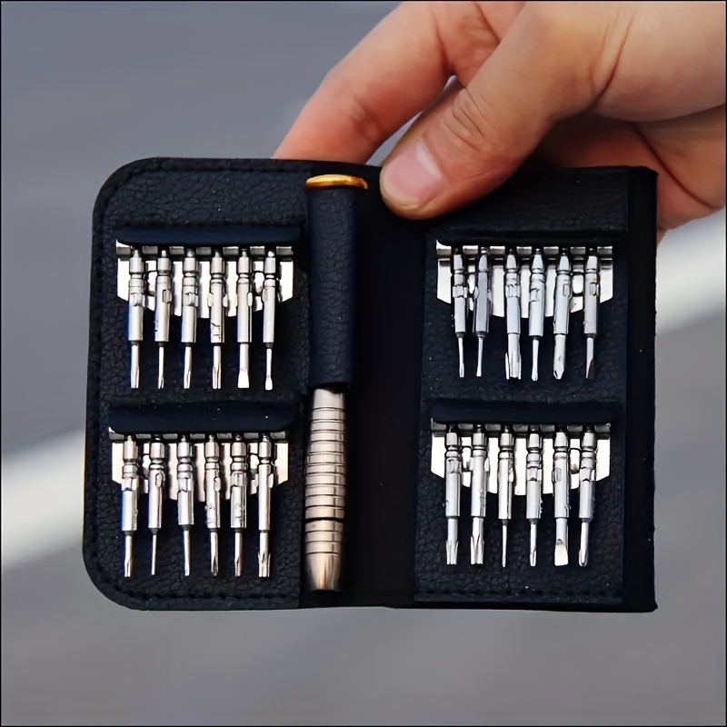 25-in-1 Compact Precision Screwdriver Set With Magnetic Tips, Designed For Repairing Electronics Like Iphones, Cameras, Watches, And Pcs