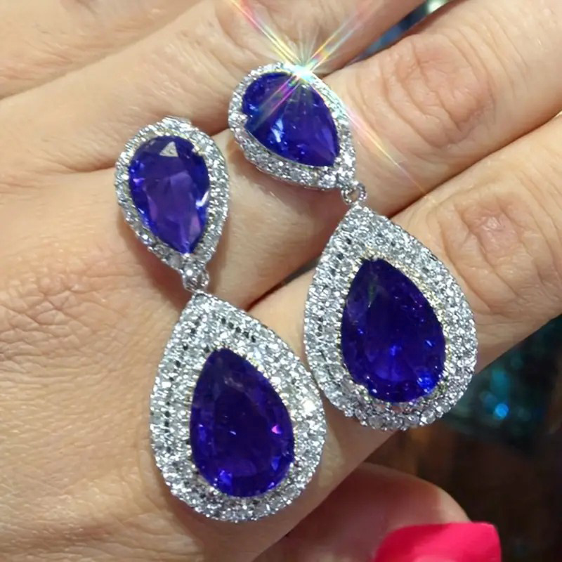 TEMU Pendientes Románticos de Novia para Boda, Pendientes Largos con Colgante Sintético de , Accesorio de Joyería
