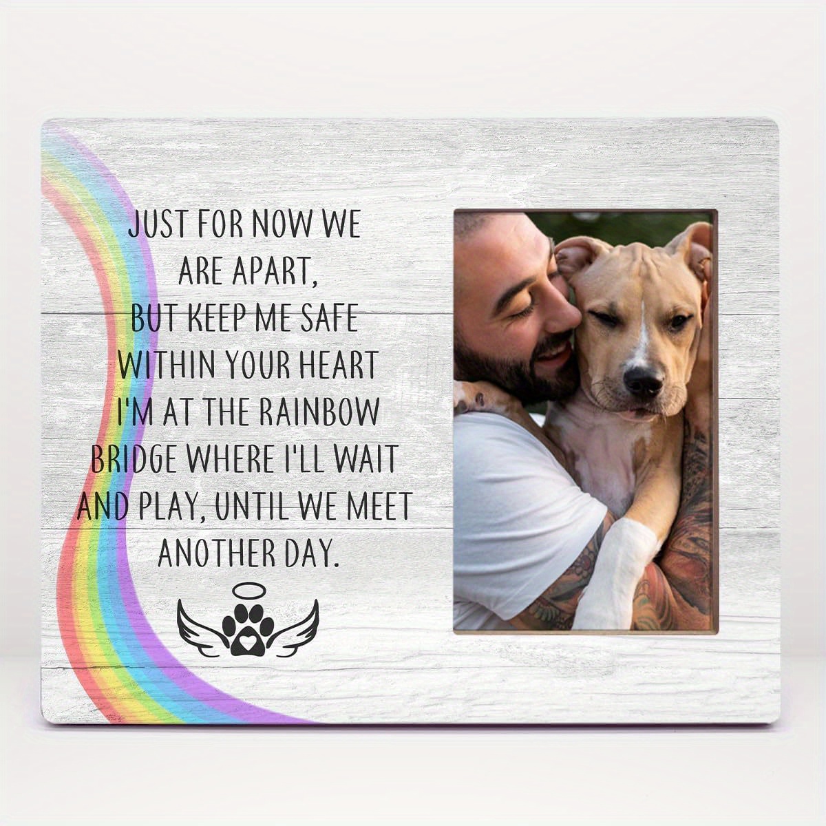 TEMU The " Dog Heart Memory" Series Wooden Photo Frame Is A Home Decor That The Between Humans And Their Pets. With The Emotional Core Of "when