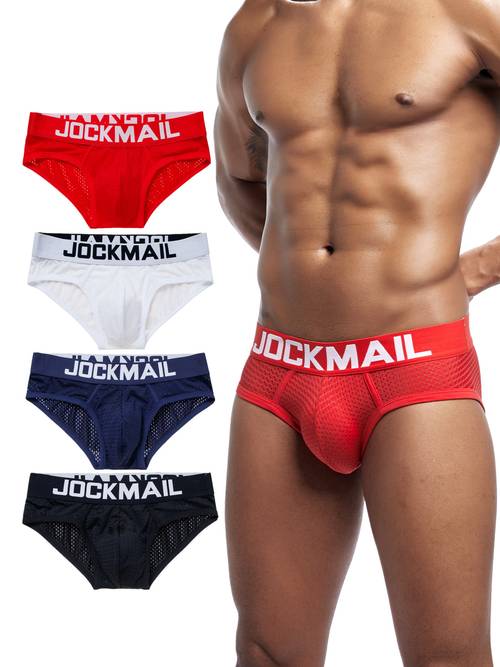 4 pack mens briefs nylon 90 spandex 10 knit fabric medium stretch breathable contrast mesh low underwear with letter print for daily casual use