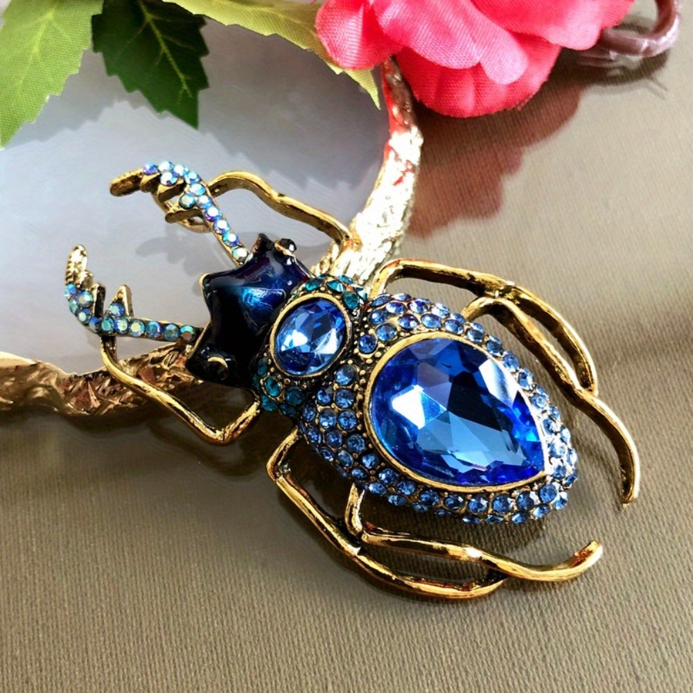 Image of Insect Design Men's Women's Brooch Pins, Baroque Luxury Simulation Beautiful Jewelry, Wedding Party Holiday Couple Gifts