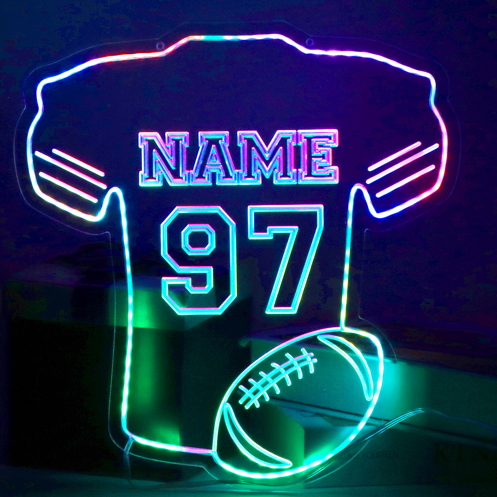 custom] customized text content lights, 10-14 inches, lighting