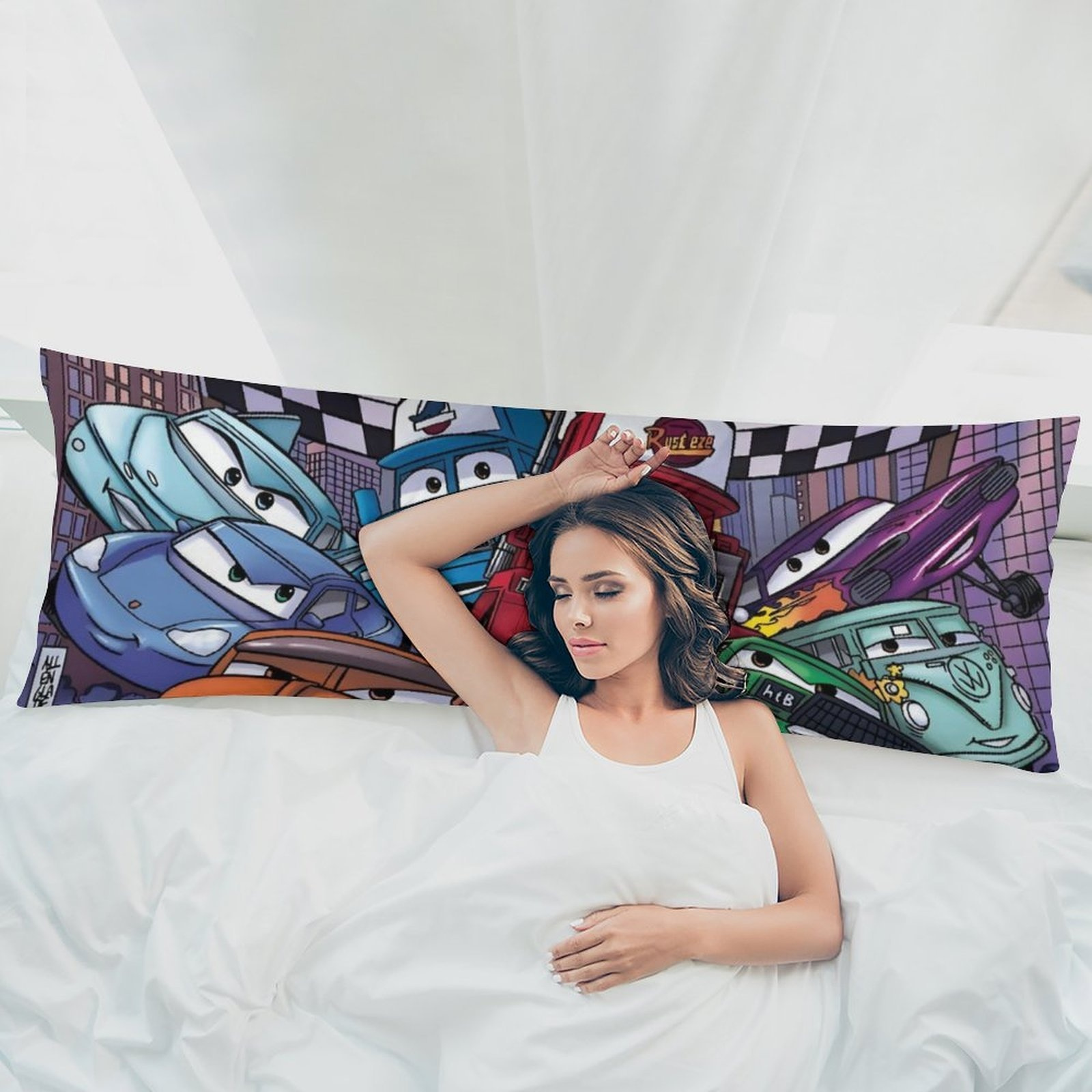   cars   body pillow cover double sided printed 50 8x137 16cm soft microfiber bed pillowcase with zipper closure machine washable for bedroom sofa couch decor   design comfortable decorative pillows for bed   room decor zipper pillowcase durable pillowcase Product details 3