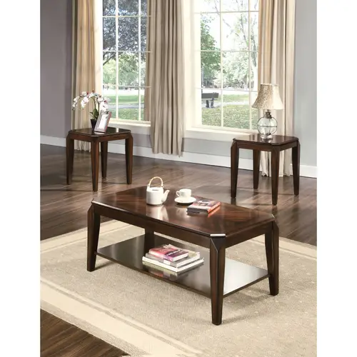 3pcs pack coffee of 1 w end table of 2 set