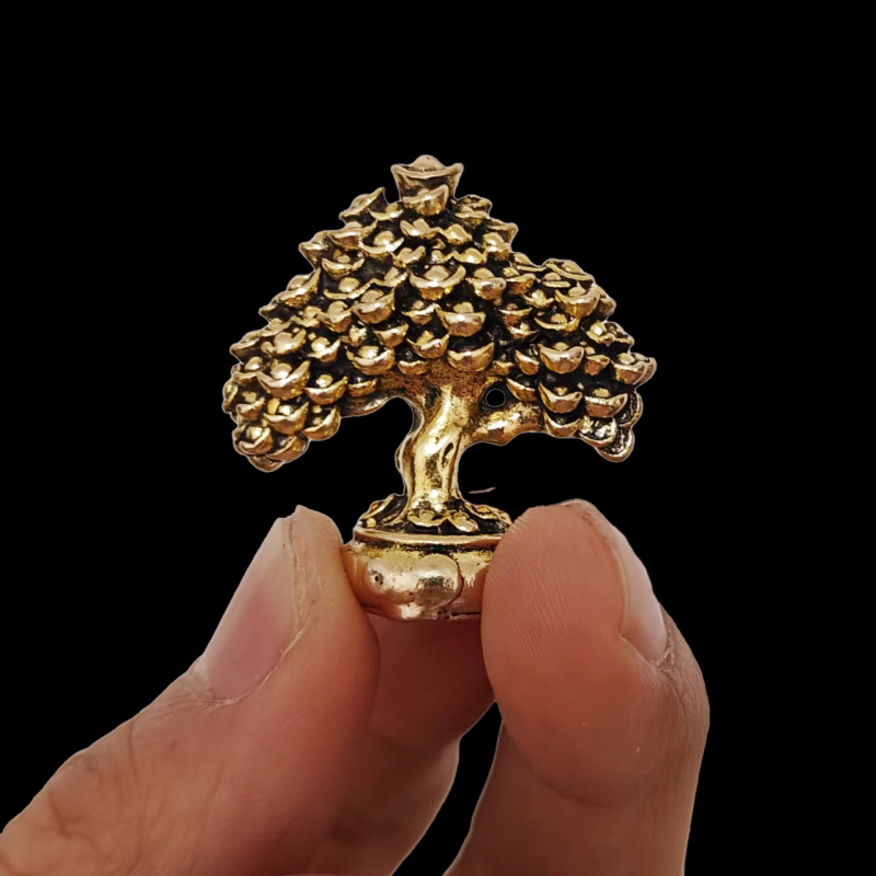 Creative Money , Chinese-style Creative Craft Ornament, Decor Figurine, Suitable For , Holiday Gift, Handmade Metal Craft For Halloween Thanksgiving Christmas Decorations Collectible Figurines