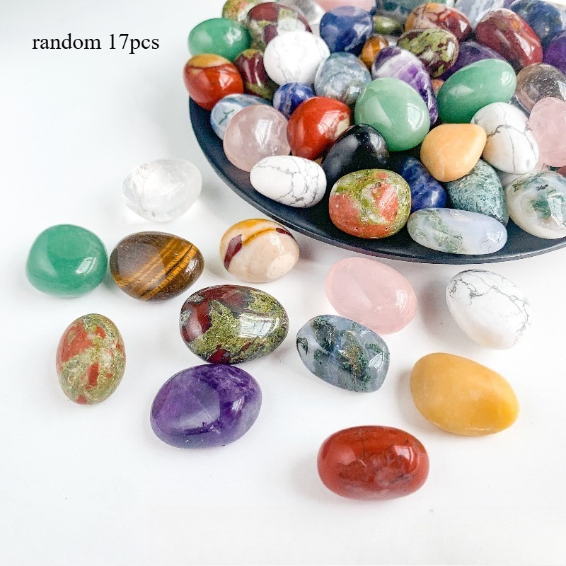 TEMU Random 17pcs Handmade Stone Set, Jewelry Accessories, Stone Set, Gift Decoration, Decor