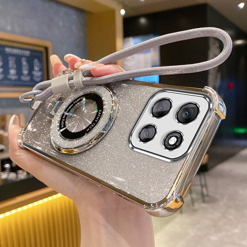 TEMU Phone Case: Suitable For Moto G86, Luxury Electroplated Phone Case With Stand, Shockproof And Drop-proof Protective Cover, Soft Tpu Material