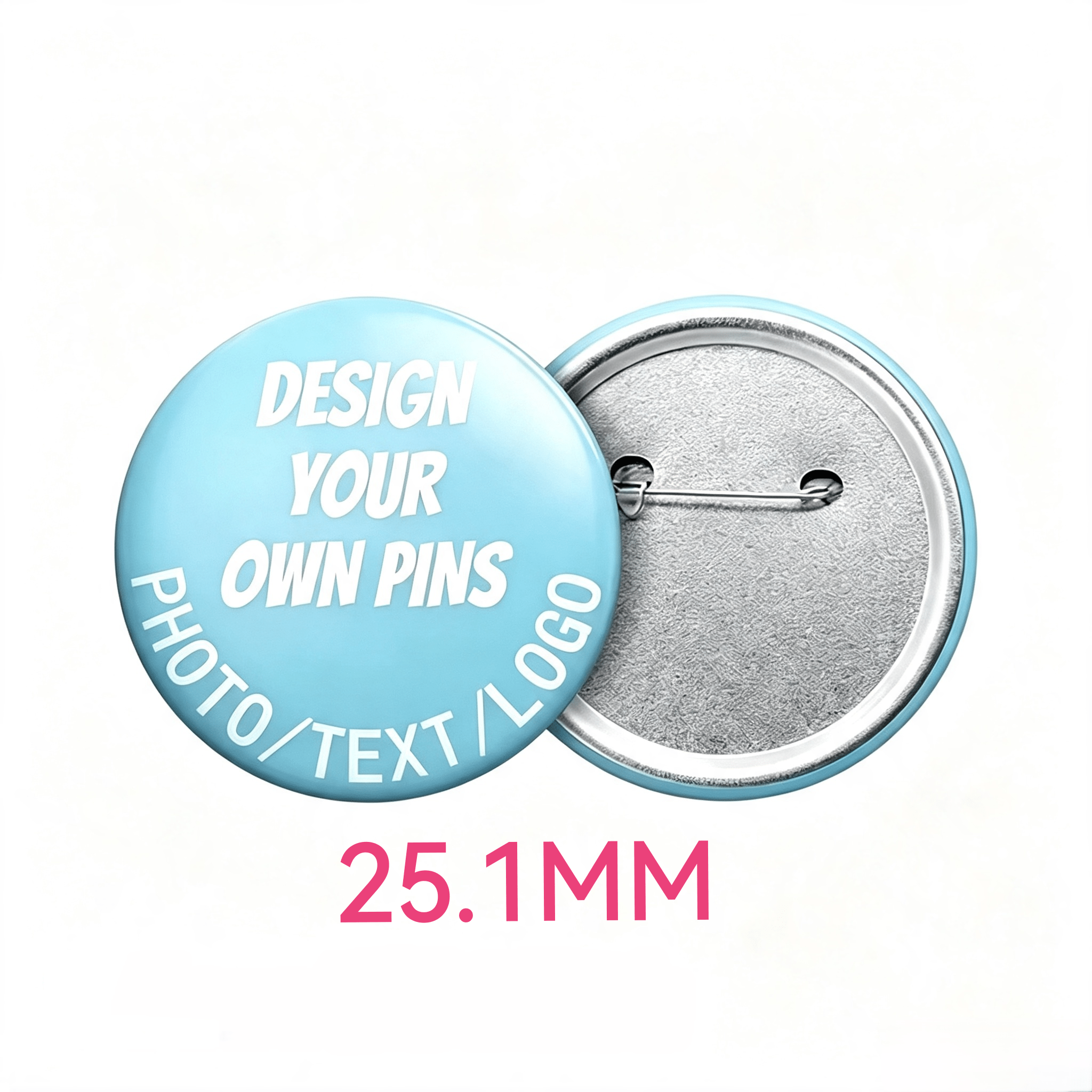 TEMU 50pcs Boxed Custom Photo Pins - Personalized Badges, Suitable For Weddings, Birthdays, And Business Events - With Self- Designs, Logos, And Text