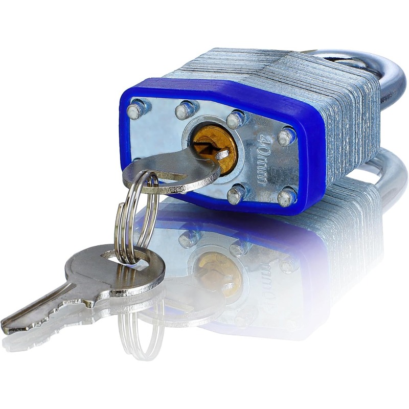 TEMU 1pc Of - Padlocks, High-security Padlocks With Same, Heavy-duty Padlocks With Keys, Outdoor Use, Weather-resistant All Day Long