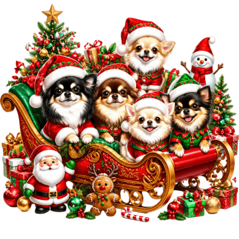 TEMU 1 stuks 2D platte , Kerst Raamsticker Glas Statische Hechting, Raamsticker, Glasmuur, Raam Bloemsticker Kerst Schattige Huisdier Chihuahua Slede
