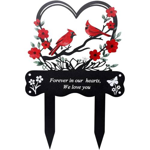 2d flat 2d flat cemetery decoration memorial plaque stake marker garden stake decor for mom dad cemetery outdoor courtyard garden
