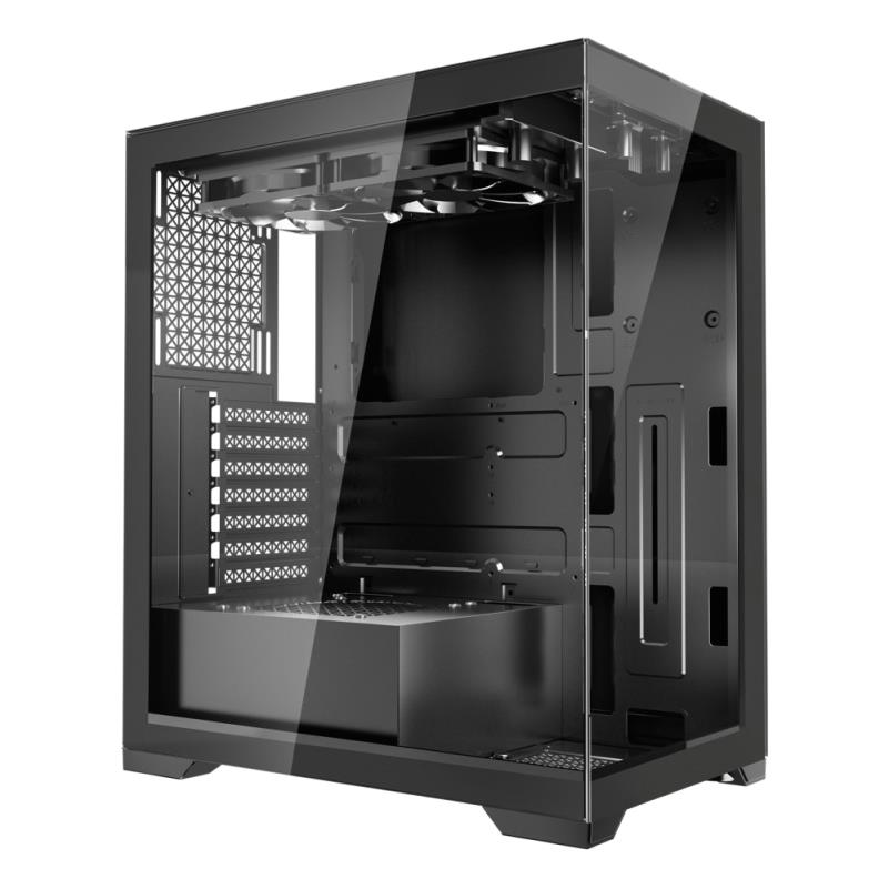 atx motherboard   tower   with dual 120mm fans, high-performance cooling system, black chassis with clear side panel & cable  , compatible with atx/m-atx/itx boards, gpu/psu, durable construction for gaming & workstation pcs, multiple expansion slots,  , computer setup, sleek chassis,  , sturdy build,   materials, atx compatible, atx motherboard,  , workstation users, motherboard cpu combo, placa   pc,   0