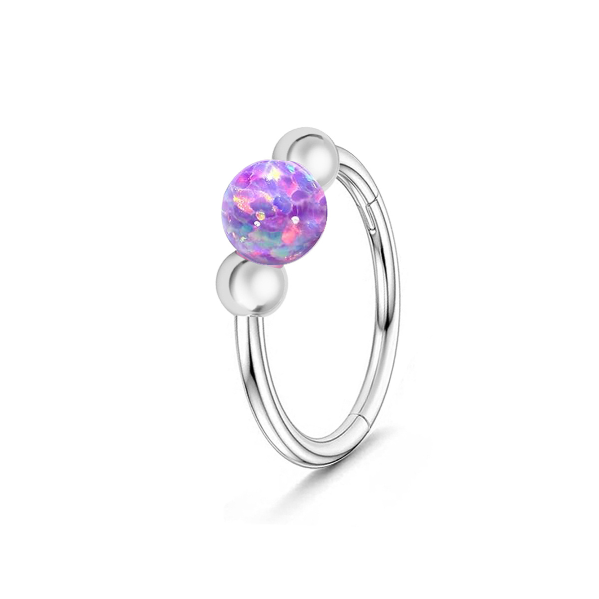 Women's Opal Nose Ring Septum Ring Earrings Set