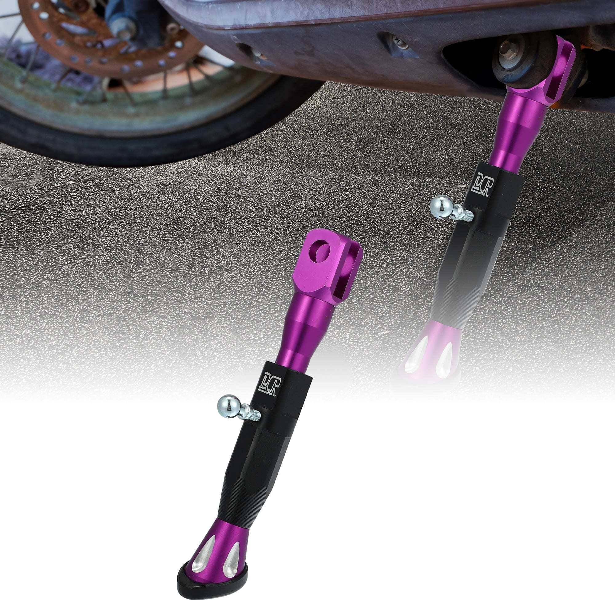Side Stand Extension Pad For CFMOTO 800MT 2020-2023 - Aluminum Foot Support, Blue, Prevents Tipping