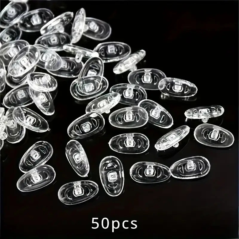 E-shop 50 Stück Transparente Brillennasenpads, -Rutsch Nasenpads für Myopiebrillen, Bequeme Nasenbrückenpads für Brillenreparatur -ersatz,