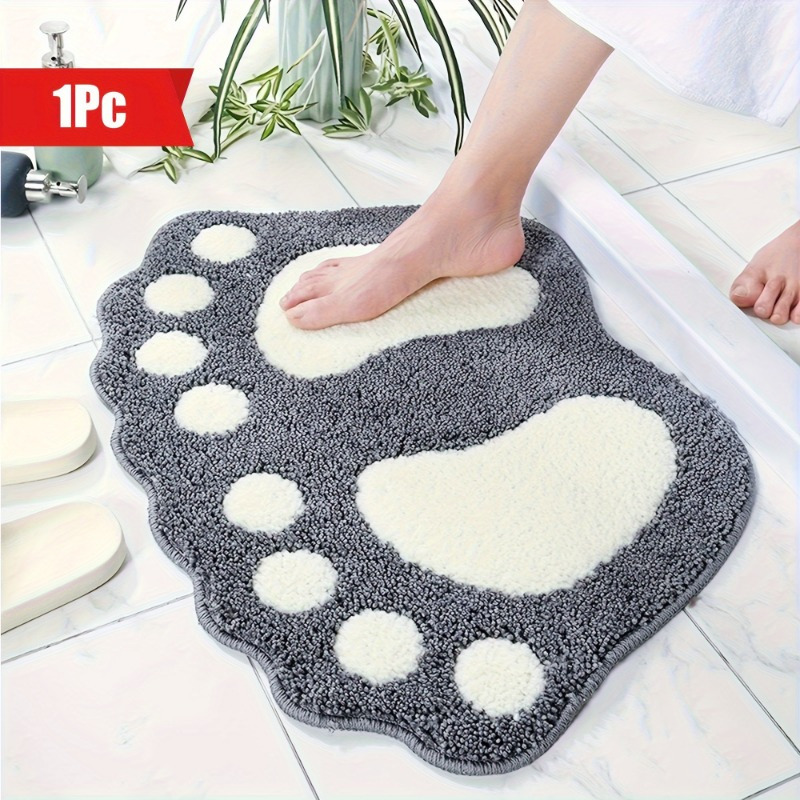 

1pc Non-slip Bath Mat, Machine Washable Polyester Fiber, Universal Fit For Home Bathrooms, Kitchens, Laundry - Ideal For Rvs