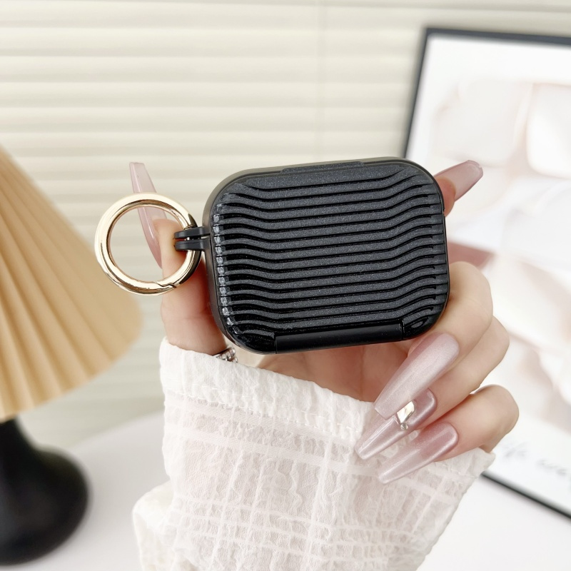 Wave Mirror Case for Apple for Airpods 4 2Nd Generation Wireless for Airpods 3 Headphones for Airpods 3 Makeup Mirror Pro Phone Stand 1/2 Generation Headphone Case