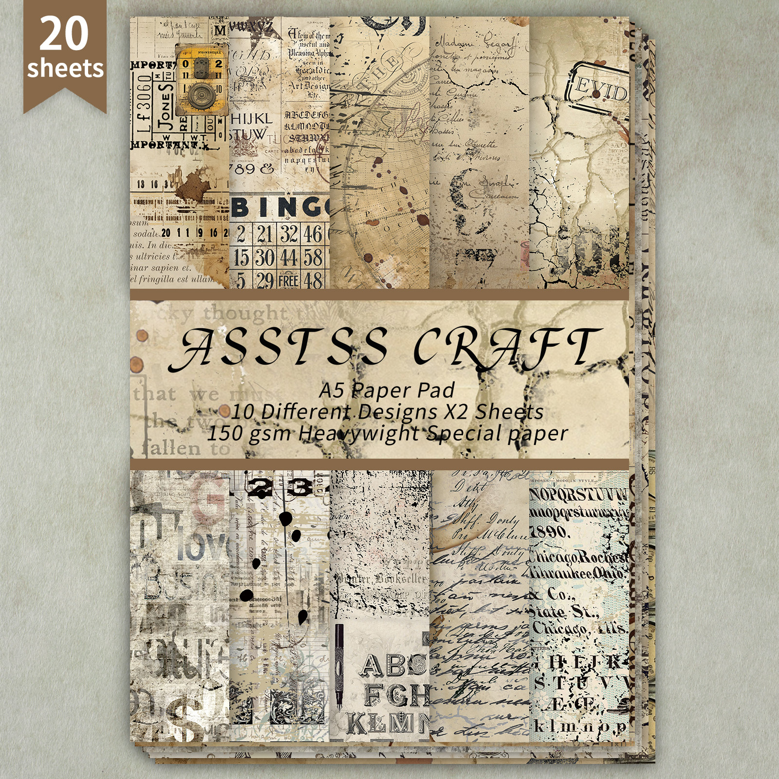TEMU 20 Sheets Of A5 Retro Newspaper-style Decorative Paper, Perfect For Paper Crafts, Junk Journals, And Vintage Magazine Projects, Including Old