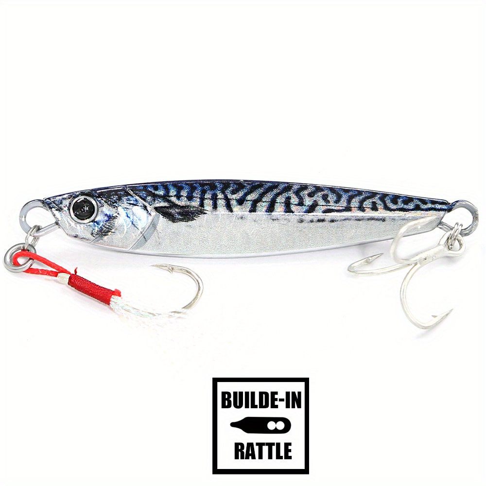 Image of B&u Rattle Jig Sea Fishing Lures Metal Jig 40g 60g 80g Long Casting Lure Spinning Artificial Bait With Hook Spoon Fishing Tackle