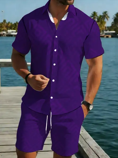men's purple dress shorts RF-Wear Fire Shorts