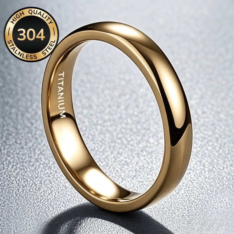 High Quality Stainless Steel Black Thin Ring, Unisex