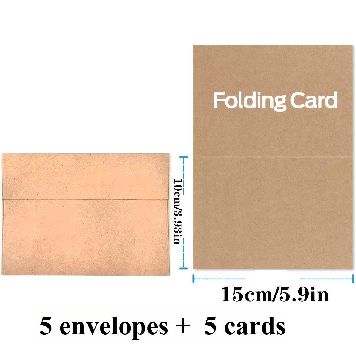 TEMU 10/30pcs Paper Blank Cards And Envelopes - 4x6 - Thick Paper Folded Cards - Suitable For Diy Greeting Cards, Weddings, Birthdays, Invitations,