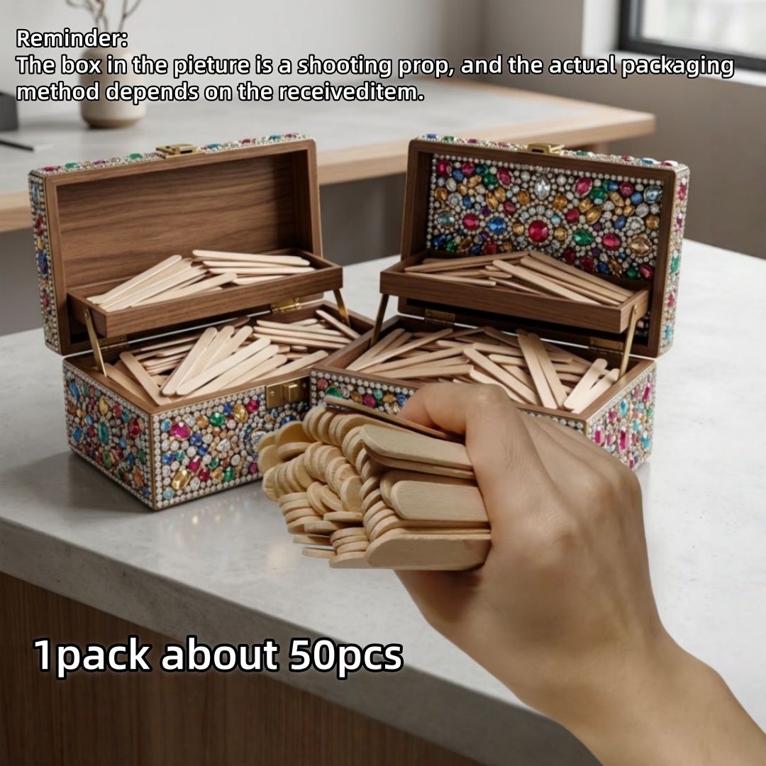 TEMU 50 bâtons d'art en bois léger naturel de 11,4 cm (4,49 pouces) pour polir, cirer et modeler - Fournitures d'artisanat faites à pour la sculpture