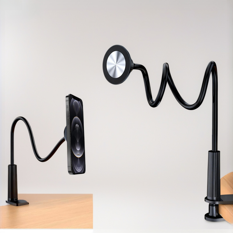 Magnetic Gooseneck Phone Holder, 360° Rotatable And Adjustable, Magnetic Desktop Mount, Suitable For Office/home Use