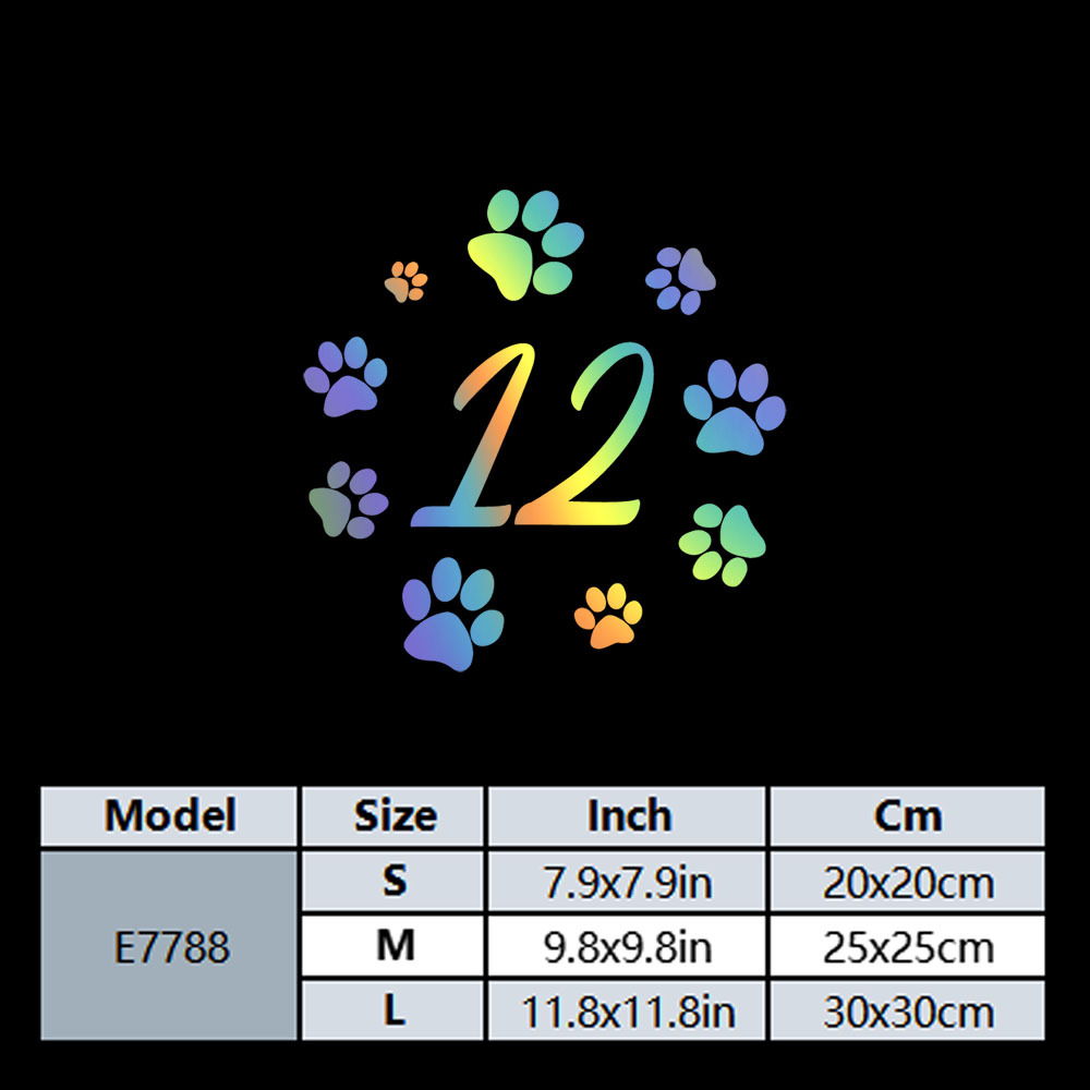 TEMU 1pc Personalized Dog Paw Trash Bin Sticker - House/trash Number Decal With Paw Print Design, Vinyl Suitable For Wheeled Bins, Gardens, Offices,