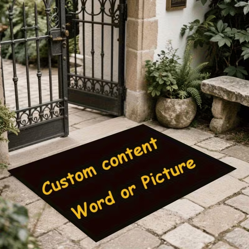 TEMU 1 Personalized Custom Doormat - Printable With Photos/text/logo, Machine Washable With Non-slip Backing - Suitable For Home, Office, Weddings,