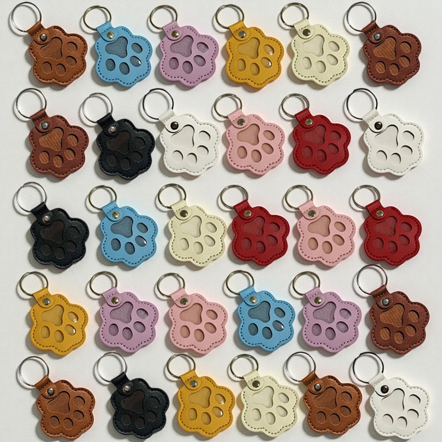 TEMU Set Of 30 Faux Leather Keychains Featuring , Perfect For Memorializing Pets. A Gift For Christmas Or Birthdays