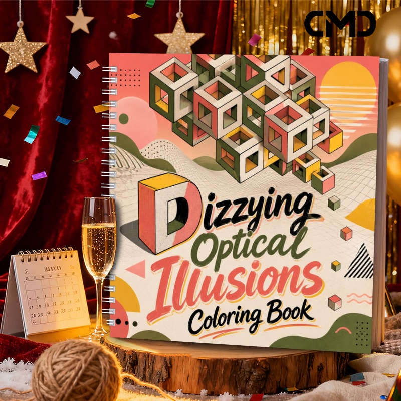 TEMU 1pc 20x20cm Coil Coloring Book, 24 Single-sided Pages, Advanced Stress Book With Dizzying , Exquisite Patterns For Relaxation & Anxiety Relief,