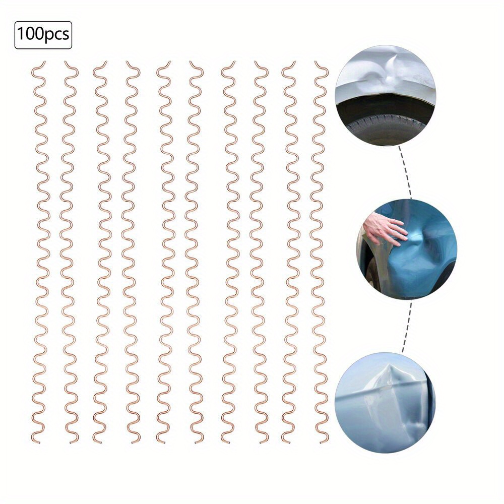 Dent Puller Wavy Welding Wires Corrugated Welding Wires Spot Weld Repair 100pcs
