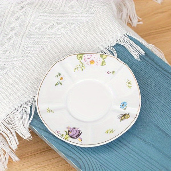   cup and saucer set, porcelain tea cup with  , big floral tea cup for gift, tea party, 7, 43oz,   thanksgiving, christmas, halloween, easter, mother s day, father s day, thanksgiving gift, elegant tableware, durable tableware, coffee cup set, holiday gift,   Product details 4