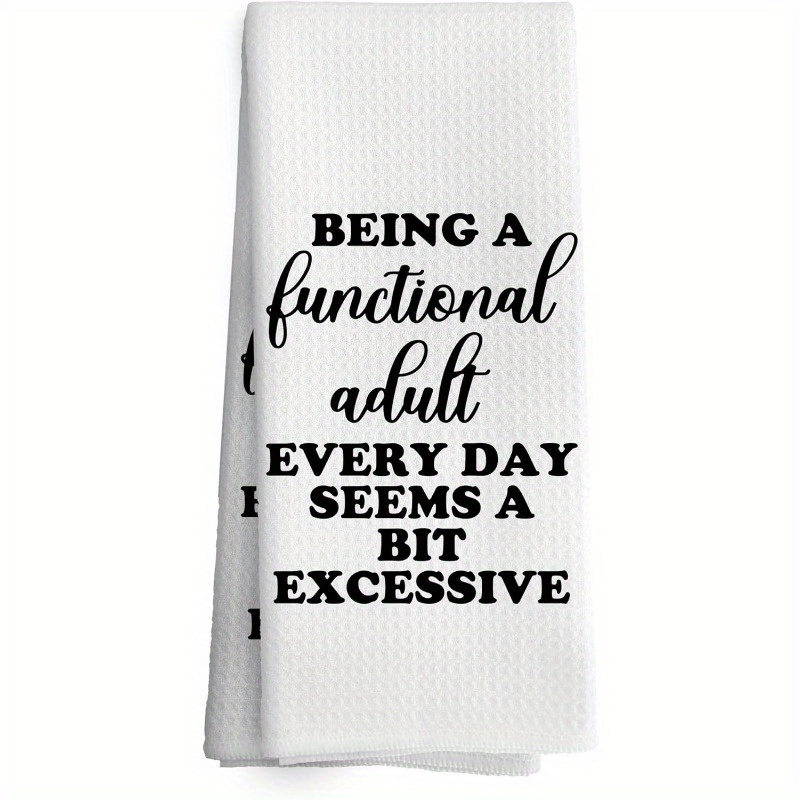 

Absorbent Kitchen Towel - 18x26 Inch, Funny , Decorative Dish & Bathroom Rag, Machine Washable Polyester, Dish Towels