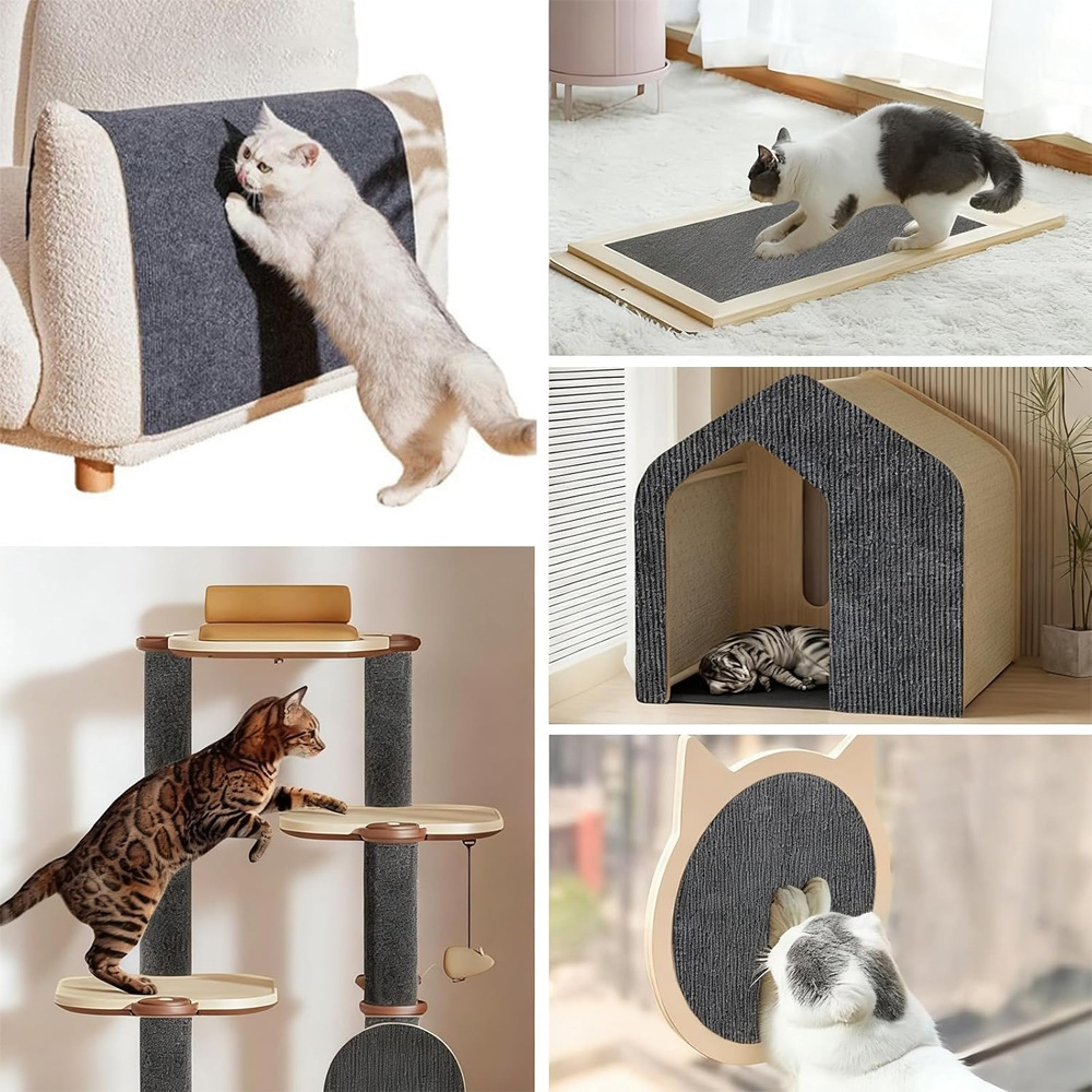 E-shop 200*40 cm Kratzmatte für Katzen, selbstklebend für Sofa, Teppich, Tisch, Stuhl, Wand Boden