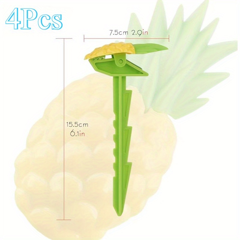 TEMU Set clip da esterno per tenere i asciugamani da spiaggia in - Progettate a forma di ananas, queste clip robuste e di lunga , resistenti e in