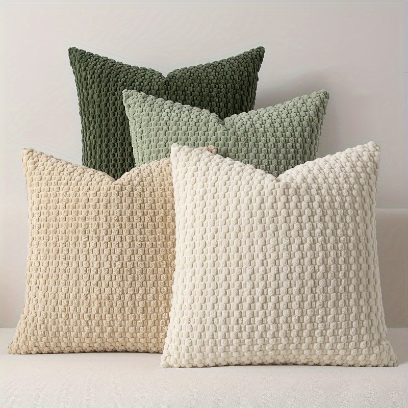 4 soft velvet modern double sided design sofa pillowcases office chair backrest pillowcases bedside cushion covers and machine washable sofa and bed decorative cushion covers