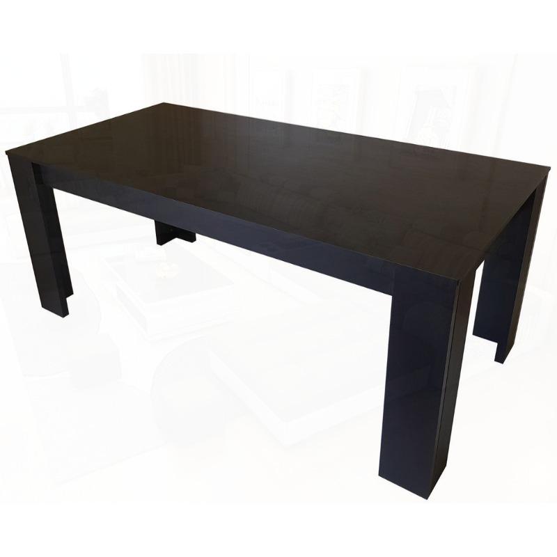 Stylish 8-Seater Dining Table for Family Gatherings - 190Cm Black Woodgrain End Perfect for Modern Homes And Entertaining Guests