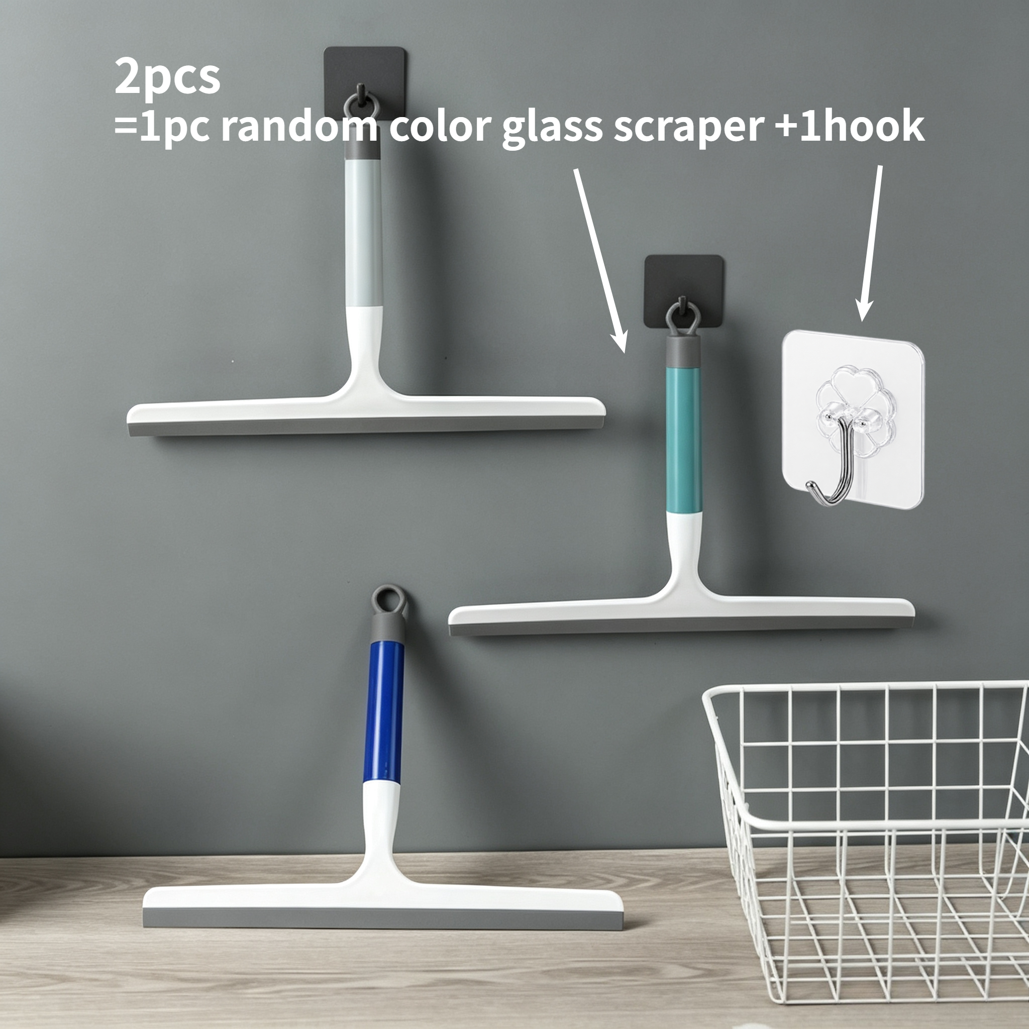 TEMU 2-pack Multi-functional Handheld Squeegee – Suitable For Cleaning Shower Doors, Windows, And Car Glass | Scraping Tool, Ideal For Bathroom And