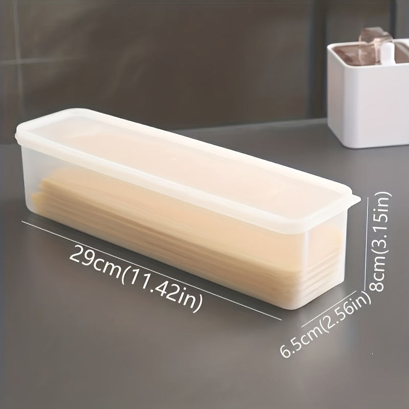 TEMU Pasta Storage Container With Hanging Lid, Heavy-duty Sealed Food Canister For Restaurants, Commercial Use, And Home Kitchens, Space-saving