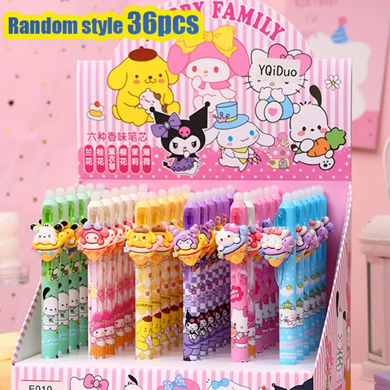 36pcs for ice cream design retractable ballpoint pens - cute pens with 0, 5mm fine tip, ergonomic grip, blue ink for office, school, exams & prizes, school supplies, design, smooth writing Product details 0