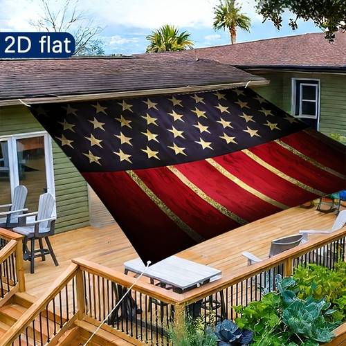 item picture sun shade sail an outdoor awning and tent tarp a portable outdoor awning decorated with flag pattern suitable for ideal for camping the beach picnics swimming pools gardens and courtyards durable polyester tarp