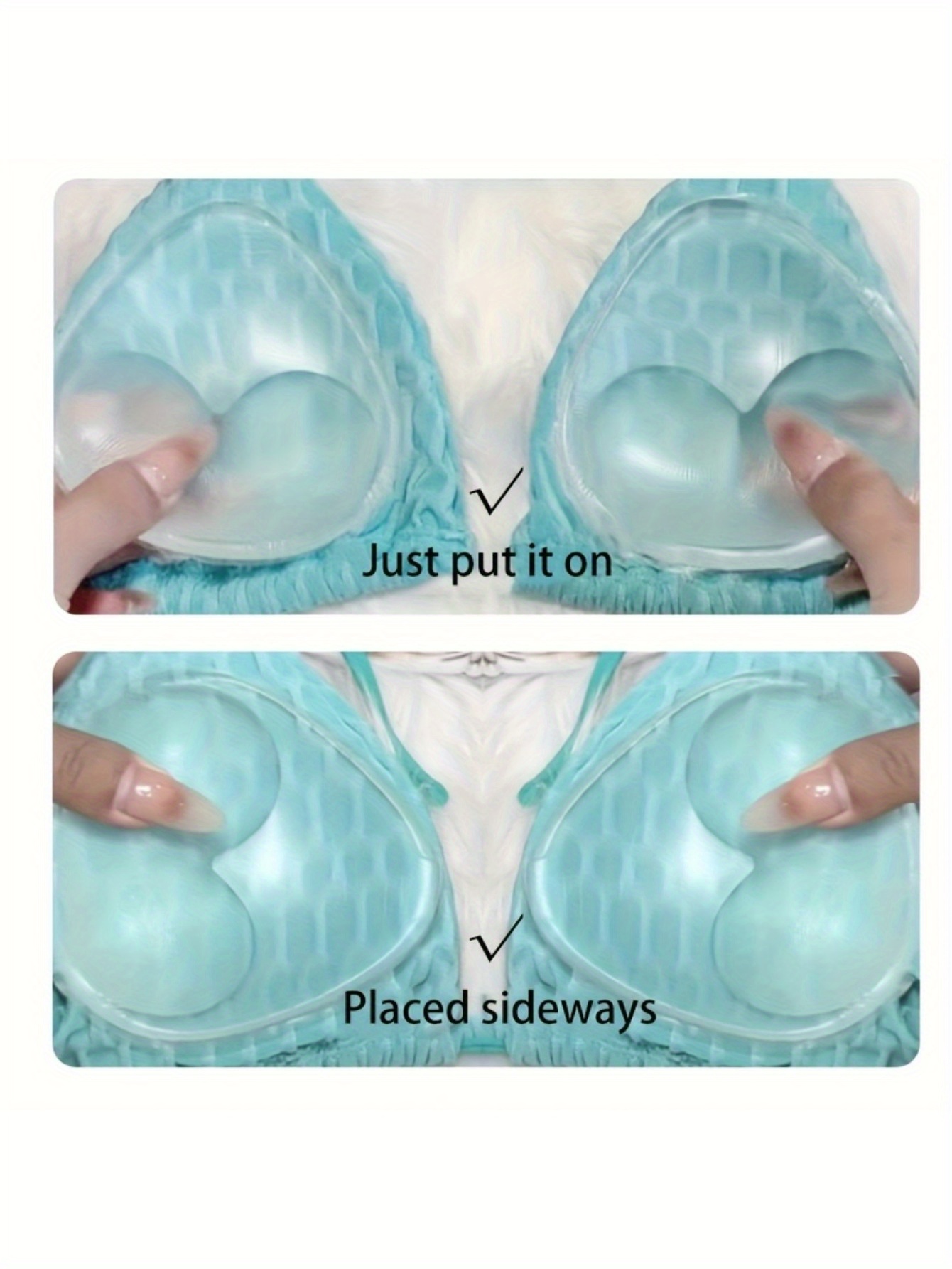 1 Pair of Invisible Silicone Bra Pads - Reusable, Seamless Lining for Bikinis, Swimsuits & Wedding Wear | Strong Bonding, Breathable & Hypoallergenic Material | Microporous Design for Comfort Enhancement & Shape | Natural Butt Enhancement | Fashionable Swimwear Accessories, Swimsuit Enhancer