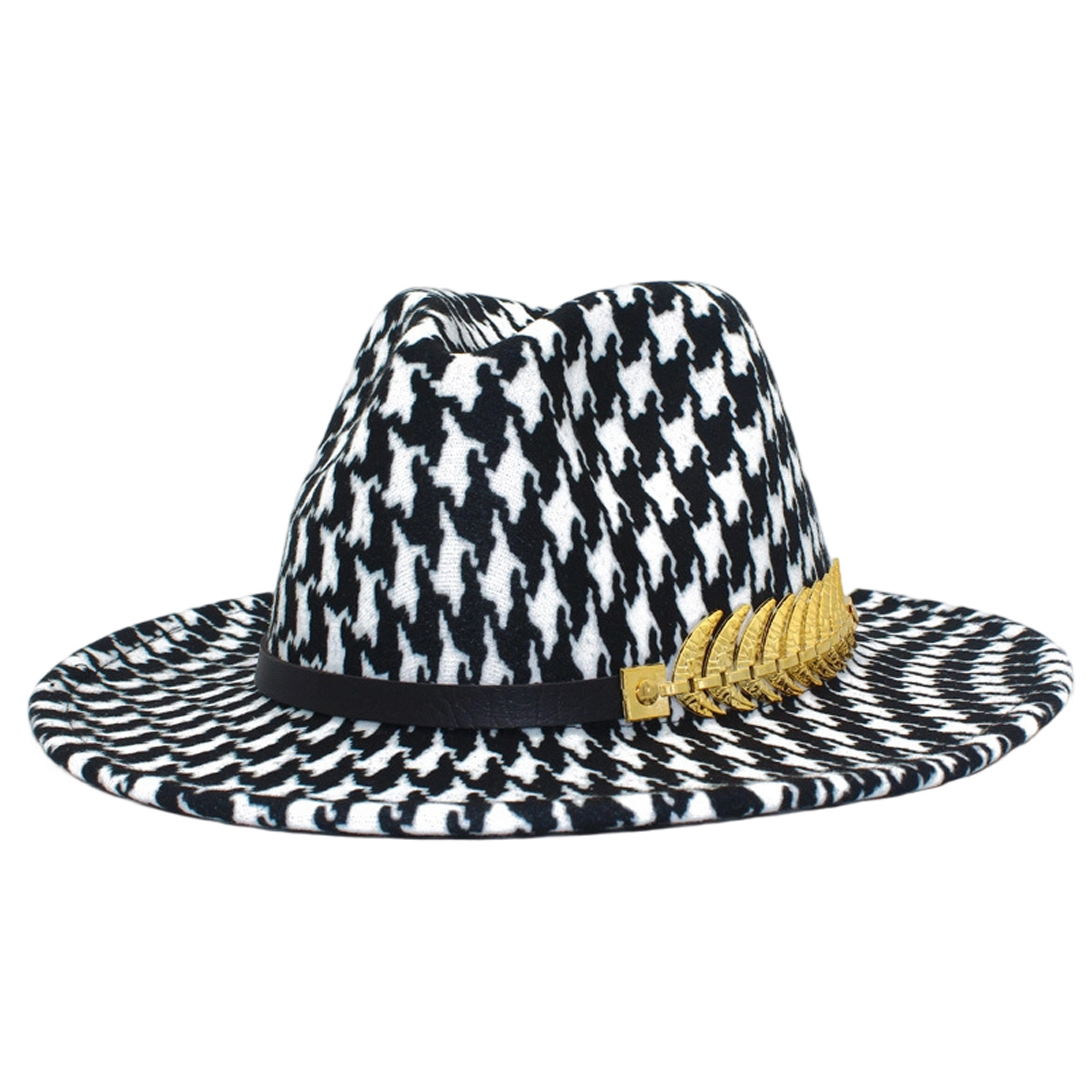 TEMU Women's And Men's Reversible Cowgirl Hat With Design, Wide Brim Felt Western