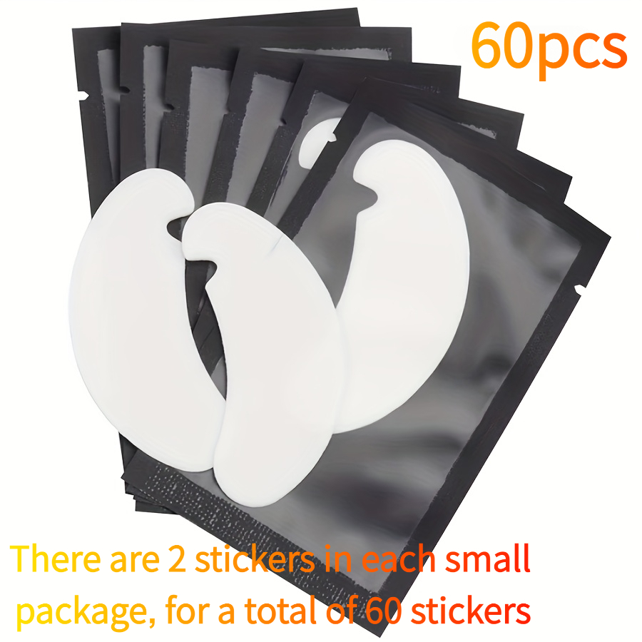 TEMU 60pcs (30 Pairs) Eyelash Extension Pads For Lash Lift - Premium Eyelash Perm Tool Kit, No Power Needed, Durable And Hygienic, Lift, Eyelash