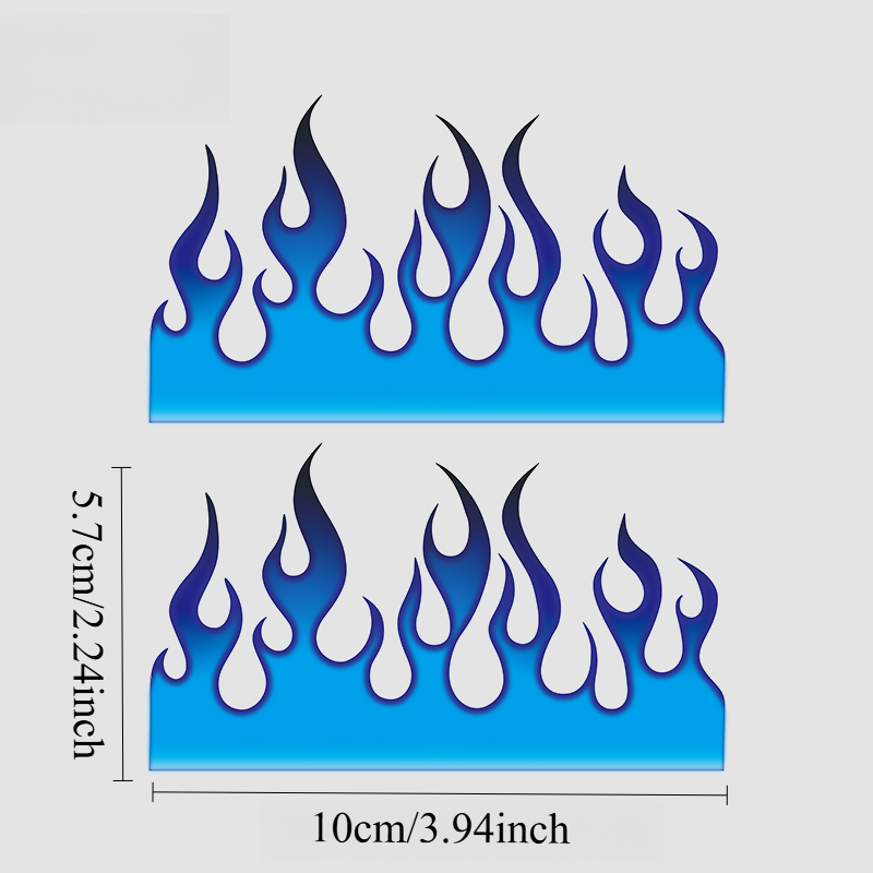 TEMU 2pcs Flame Bicycle Stickers Diy Road Bike Tube Handlebars Fork Waterproof Vinyl Decals Motorcycle Decoration